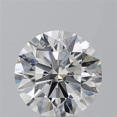 5.01ct G SI2 Rare Carat Ideal Cut Round Diamond