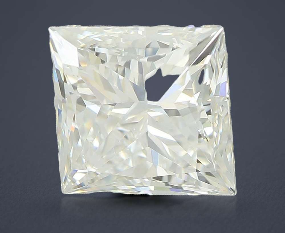 3.07ct F VVS2 Rare Carat Ideal Cut Princess Lab Grown Diamond