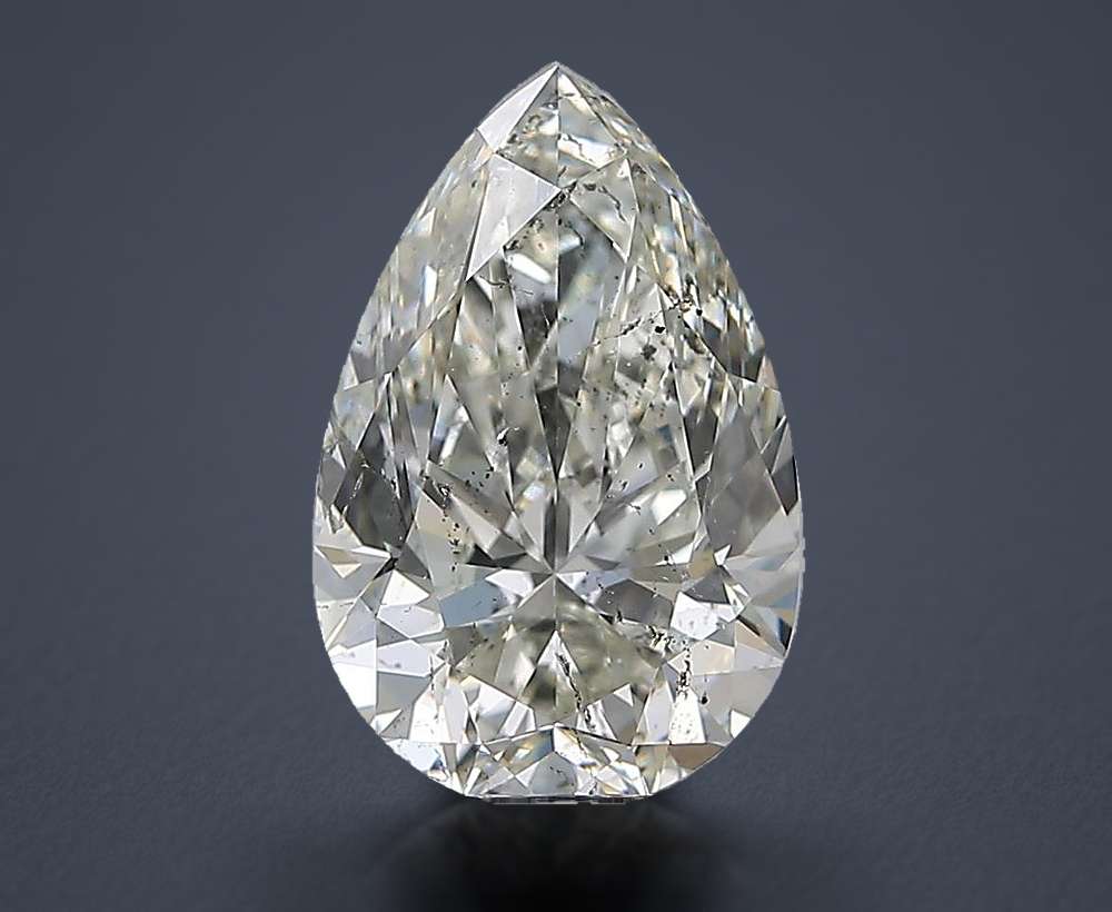3.01ct K SI2 Rare Carat Ideal Cut Pear Diamond