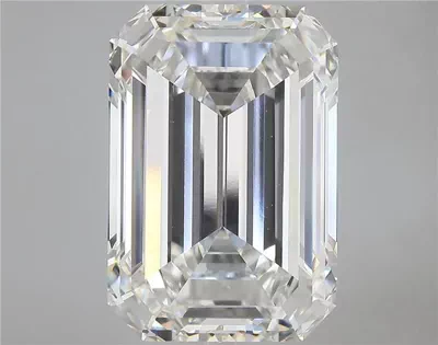 15.60ct F VVS2 Rare Carat Ideal Cut Emerald Lab Grown Diamond