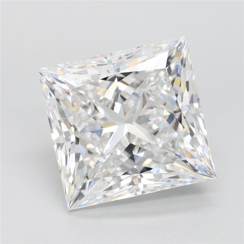 5.06ct D FL Rare Carat Ideal Cut Princess Lab Grown Diamond