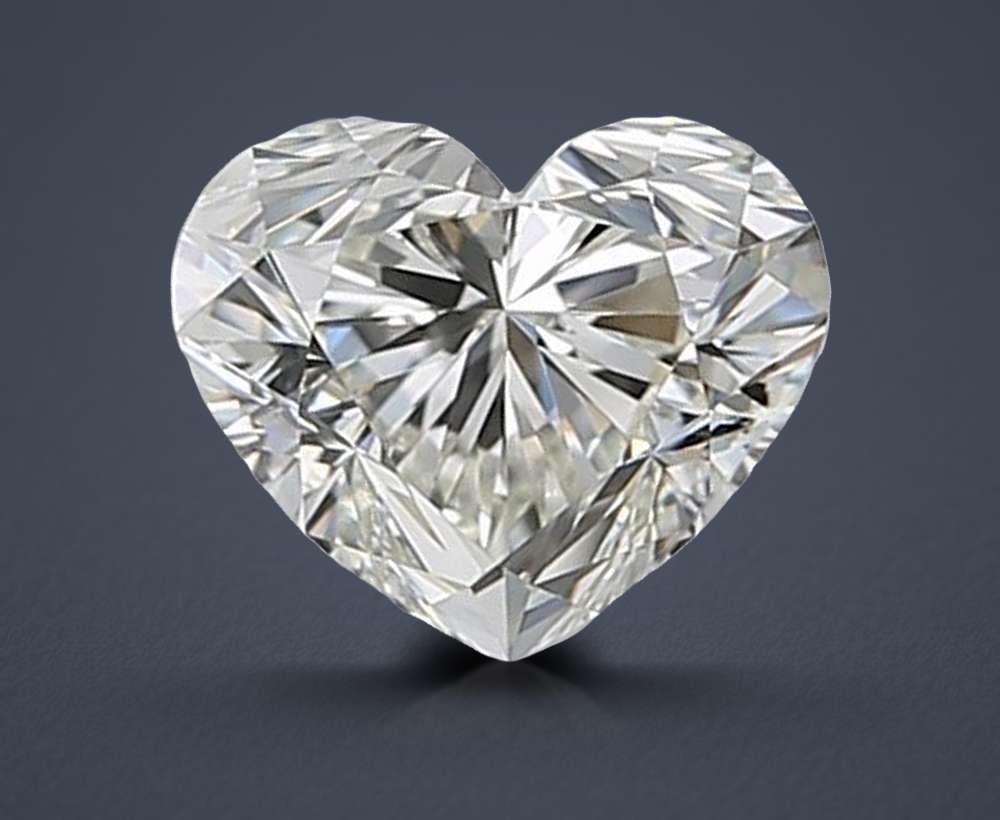 0.72ct K VVS2 Rare Carat Ideal Cut Heart Diamond