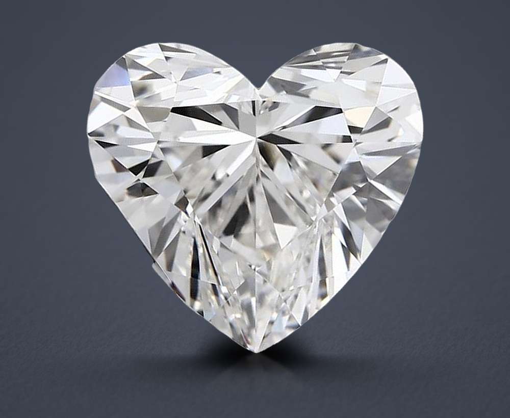 5.07ct F VVS2 Rare Carat Ideal Cut Heart Lab Grown Diamond