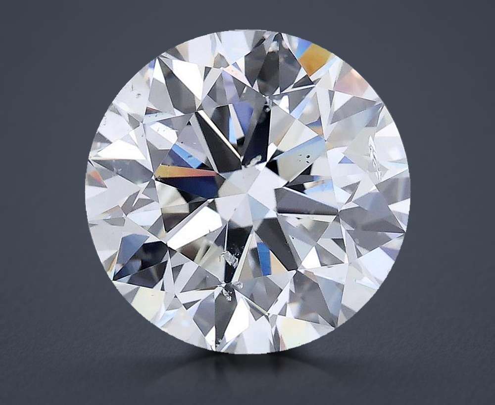 4.01ct H SI2 Rare Carat Ideal Cut Round Diamond