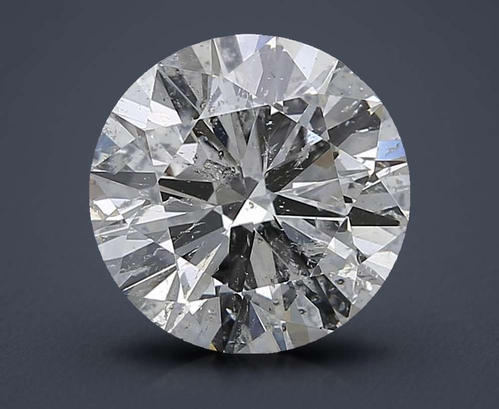2.51ct G SI2 Rare Carat Ideal Cut Round Diamond