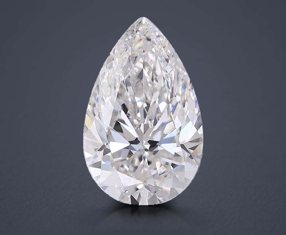 11.04ct F VS1 Rare Carat Ideal Cut Pear Lab Grown Diamond