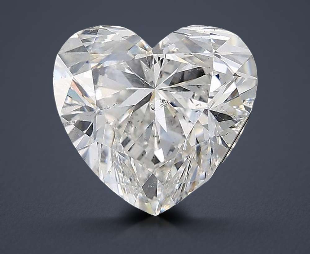 3.01ct F SI2 Excellent Cut Heart Diamond