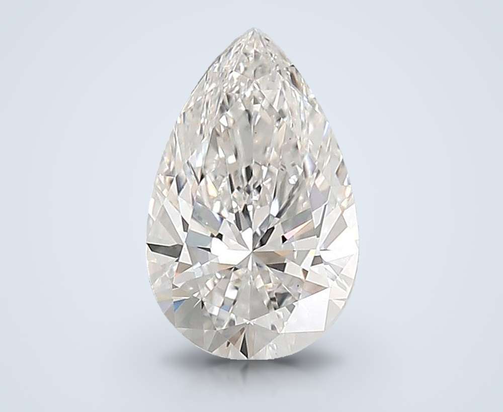 2.56ct F VS1 Rare Carat Ideal Cut Pear Lab Grown Diamond