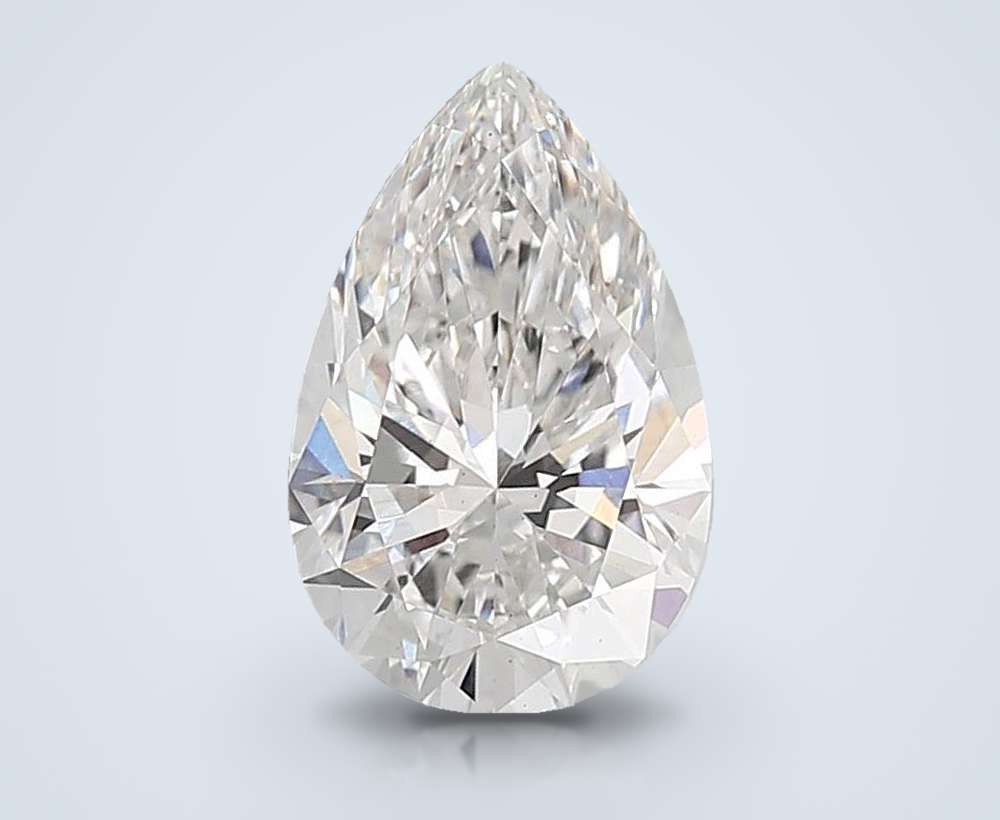 3.52ct F VS2 Rare Carat Ideal Cut Pear Lab Grown Diamond