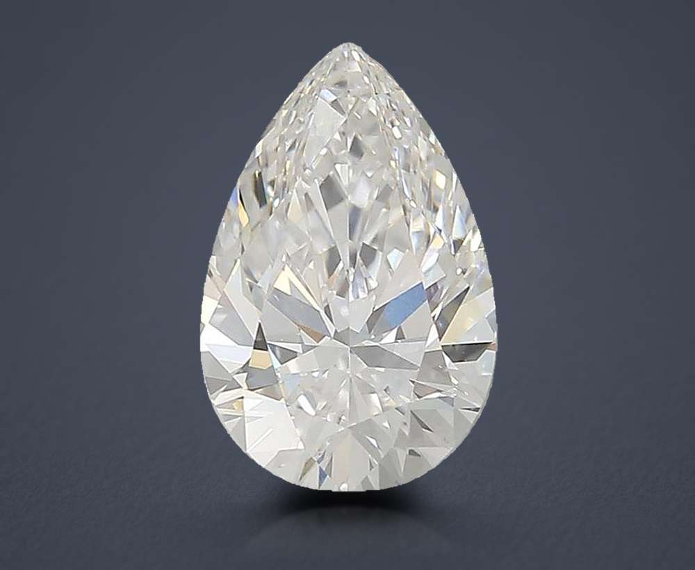 1.71ct E VVS2 Rare Carat Ideal Cut Pear Lab Grown Diamond