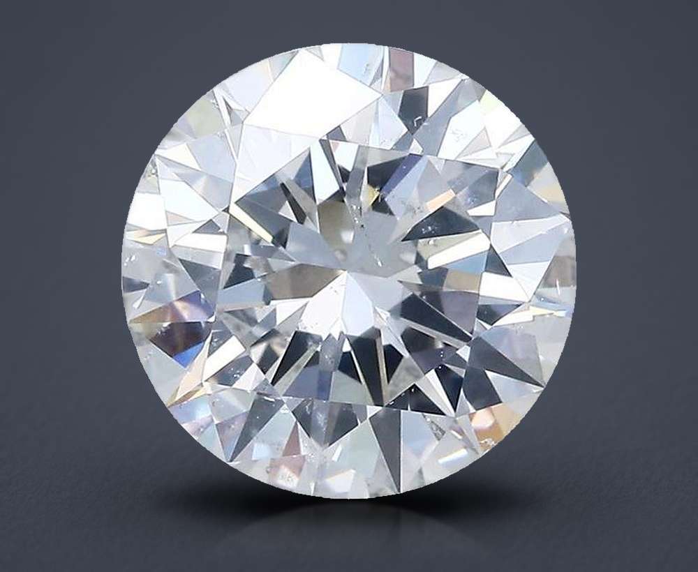 3.04ct G SI2 Rare Carat Ideal Cut Round Diamond