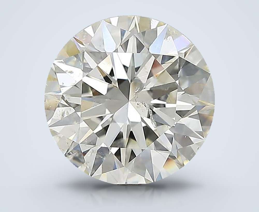 2.51ct K SI2 Rare Carat Ideal Cut Round Diamond