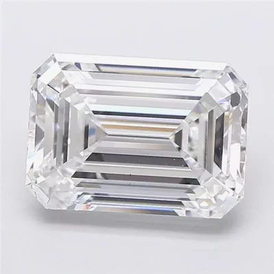 3.03ct E VS1 Rare Carat Ideal Cut Emerald Lab Grown Diamond