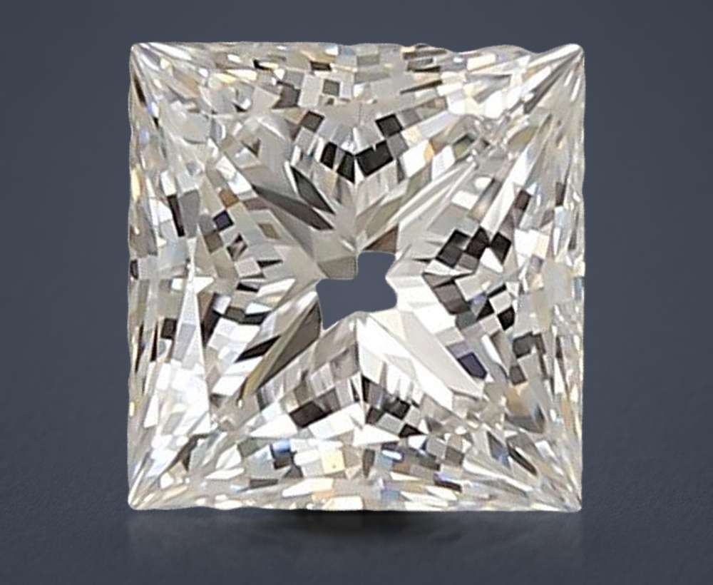 1.58ct D VVS2 Rare Carat Ideal Cut Princess Lab Grown Diamond