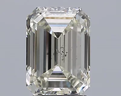 2.20ct K SI2 Rare Carat Ideal Cut Emerald Diamond