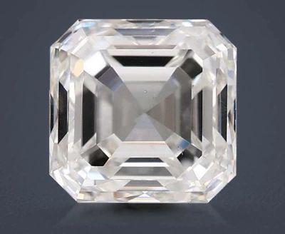 0.62ct H VS2 Rare Carat Ideal Cut Asscher Diamond