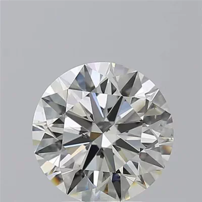 3.14ct K SI2 Rare Carat Ideal Cut Round Diamond