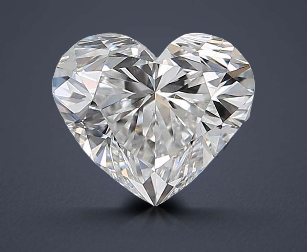 0.92ct E SI1 Rare Carat Ideal Cut Heart Diamond