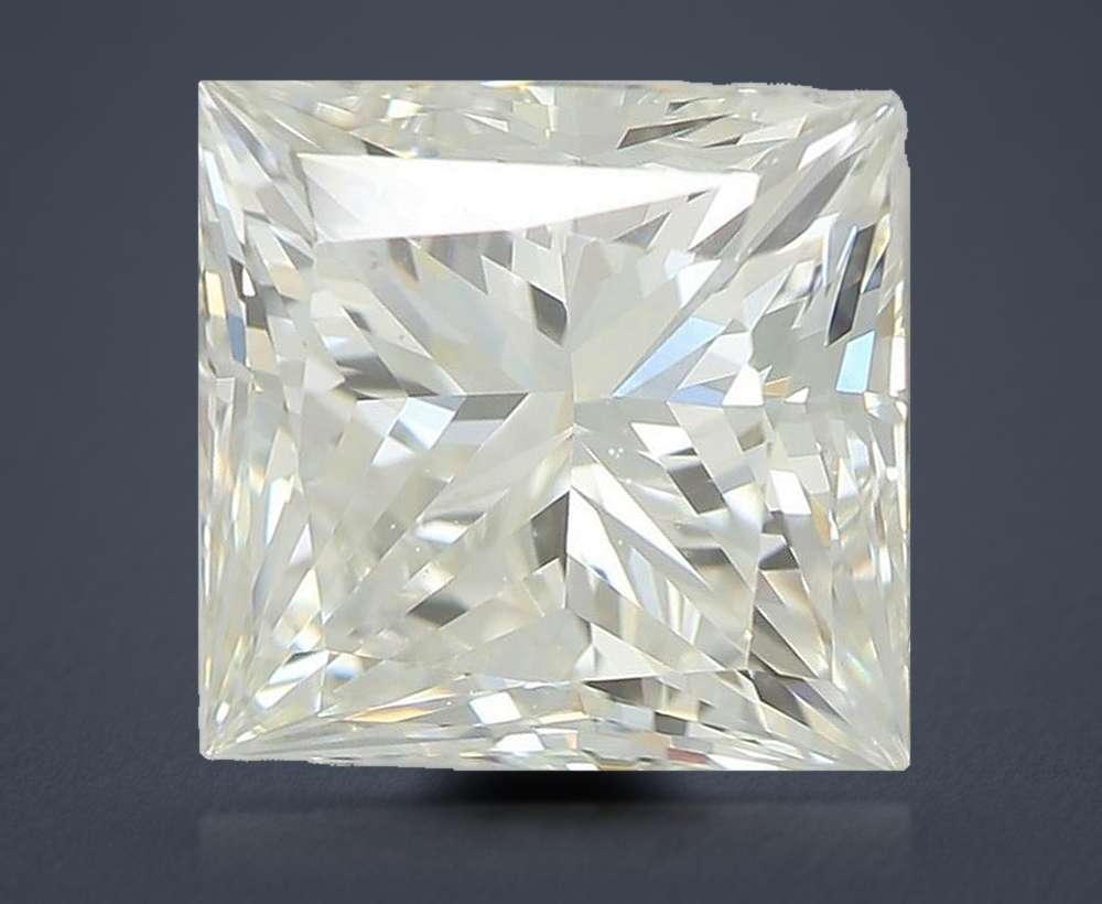 3.07ct F VVS2 Rare Carat Ideal Cut Princess Lab Grown Diamond
