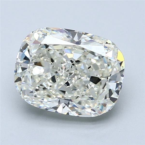 3.02ct K SI1 Rare Carat Ideal Cut Cushion Diamond