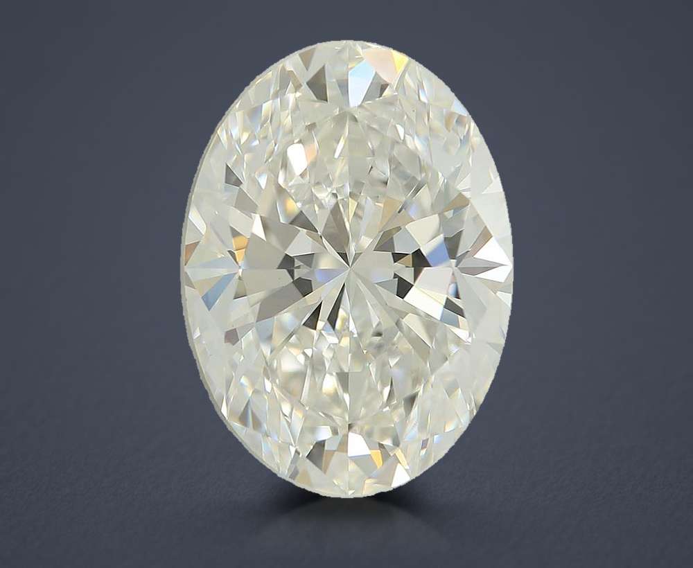 4.07ct F VVS2 Very Good Cut Oval Lab Grown Diamond