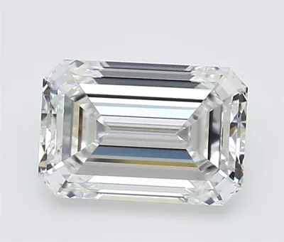 3.09ct E VVS2 Rare Carat Ideal Cut Emerald Lab Grown Diamond