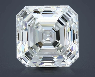 3.70ct J VVS2 Rare Carat Ideal Cut Asscher Diamond