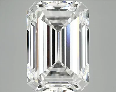 11.43ct F VVS2 Rare Carat Ideal Cut Emerald Lab Grown Diamond