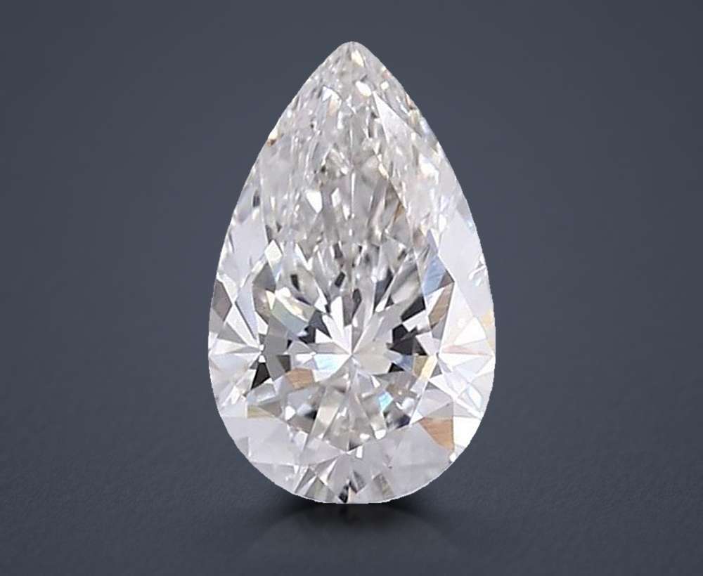 3.06ct F VVS2 Rare Carat Ideal Cut Pear Lab Grown Diamond