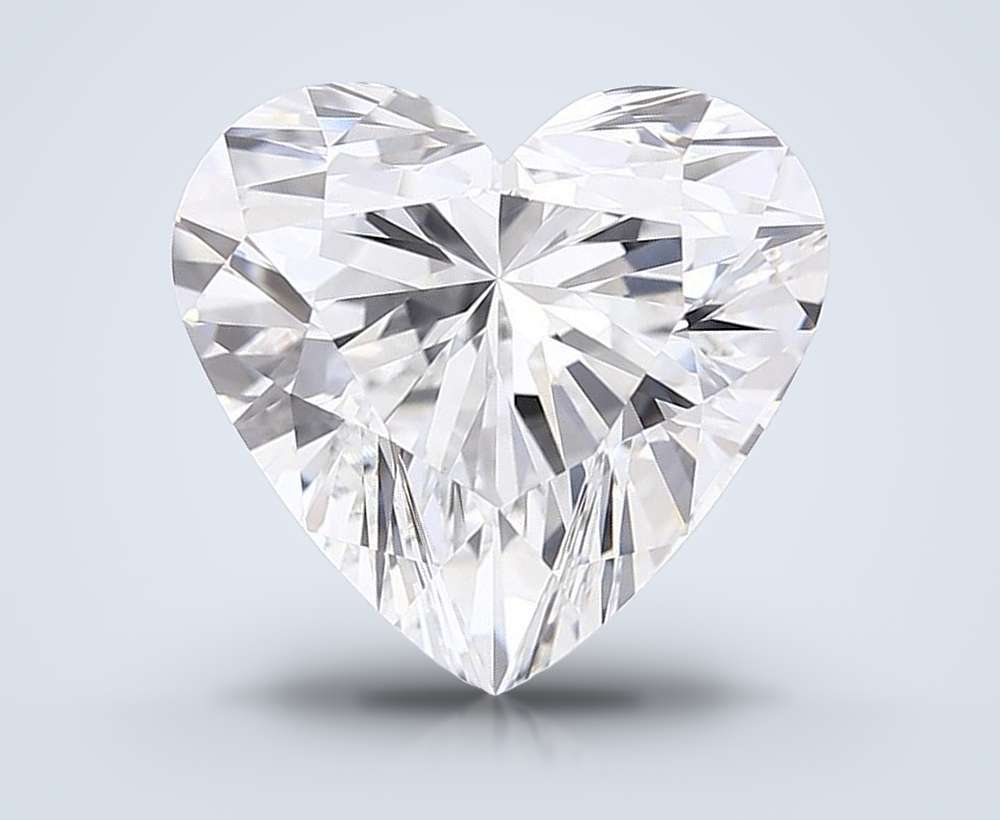 6.58ct E VVS2 Rare Carat Ideal Cut Heart Lab Grown Diamond