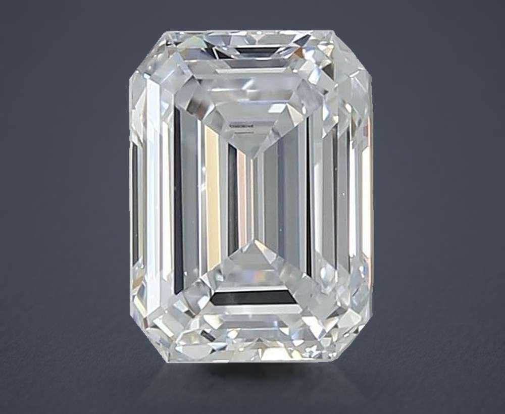 1.29ct F VVS2 Rare Carat Ideal Cut Emerald Lab Grown Diamond