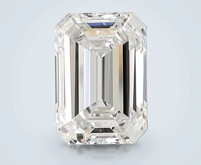 4.09ct F VVS2 Rare Carat Ideal Cut Emerald Lab Grown Diamond