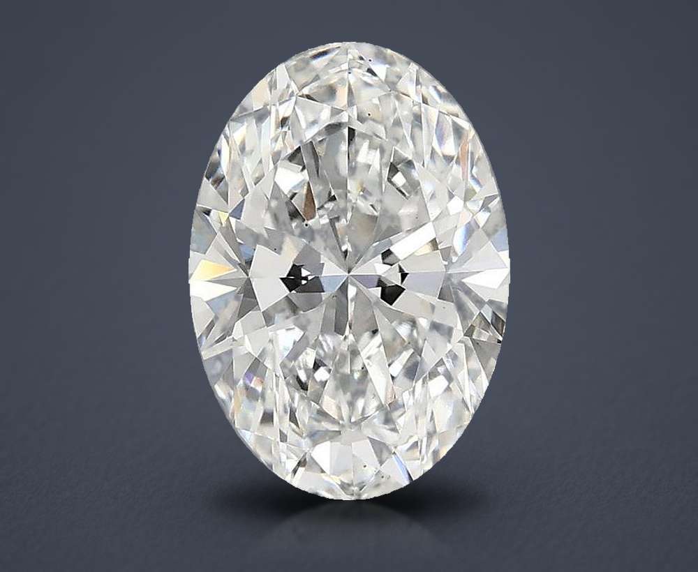 1.58ct E VS2 Rare Carat Ideal Cut Oval Lab Grown Diamond