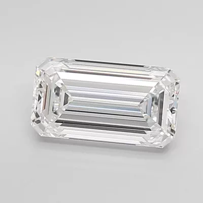 2.13ct D VVS2 Rare Carat Ideal Cut Emerald Lab Grown Diamond