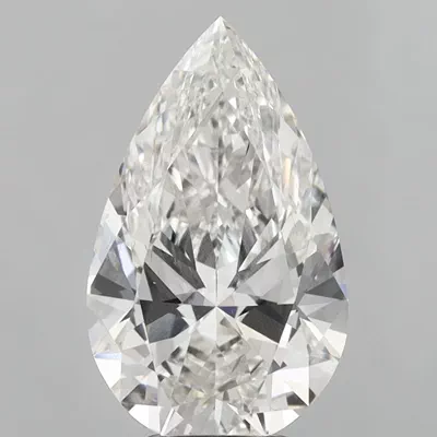 5.00ct H VS2 Rare Carat Ideal Cut Pear Lab Grown Diamond