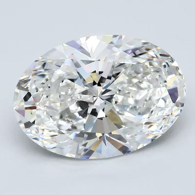 6.08ct F SI1 Rare Carat Ideal Cut Oval Diamond