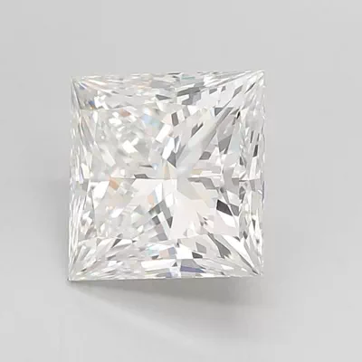 2.58ct E VVS2 Rare Carat Ideal Cut Princess Lab Grown Diamond