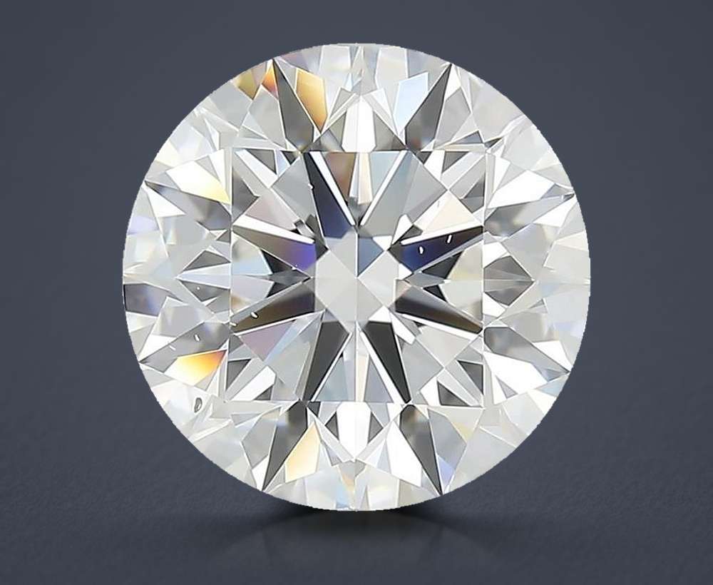 4.02ct F SI1 Rare Carat Ideal Cut Round Diamond