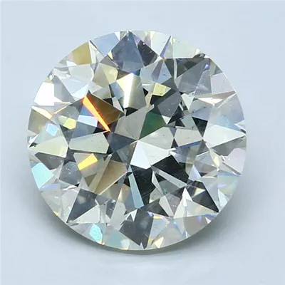 5.01ct K SI2 Rare Carat Ideal Cut Round Diamond