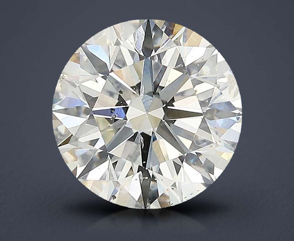 3.01ct K SI2 Rare Carat Ideal Cut Round Diamond