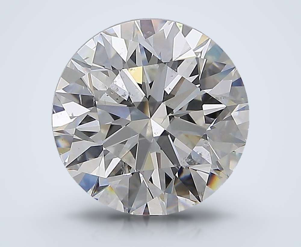 4.01ct G SI2 Rare Carat Ideal Cut Round Diamond