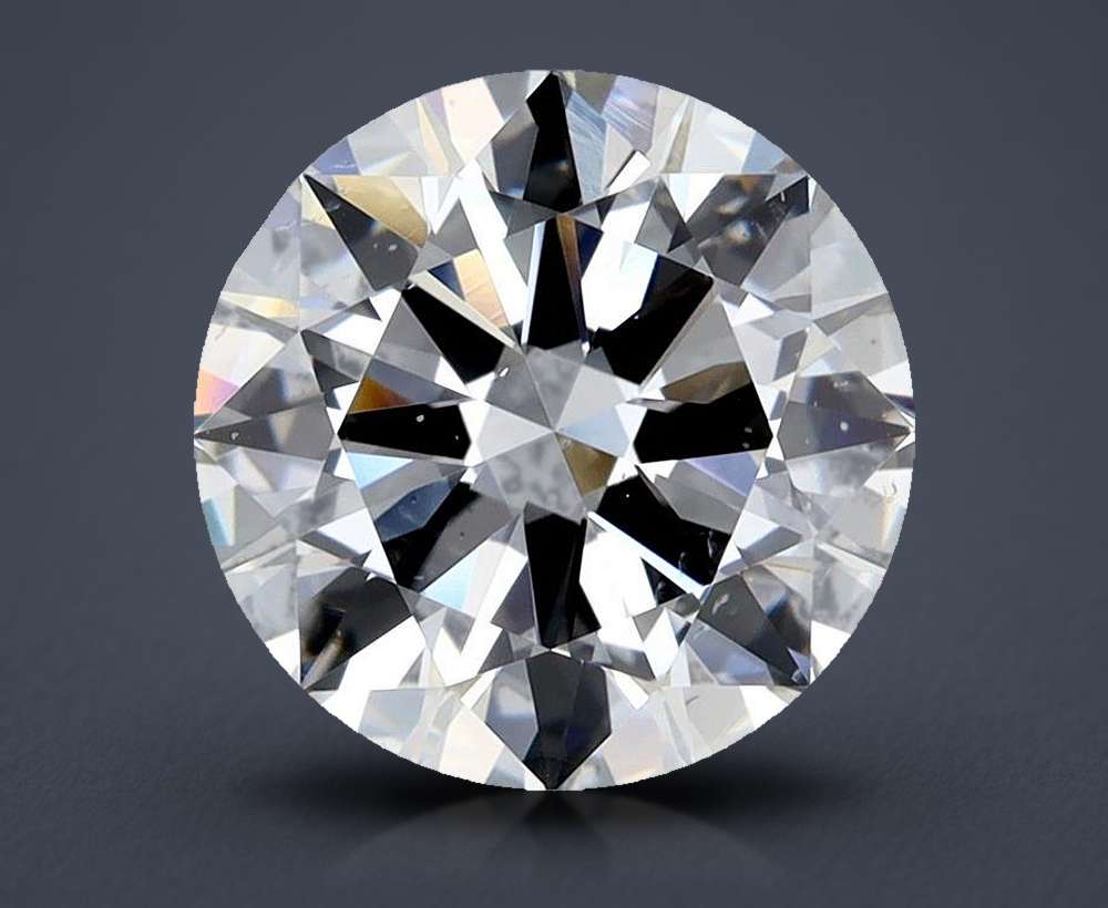 3.01ct E SI2 Rare Carat Ideal Cut Round Diamond