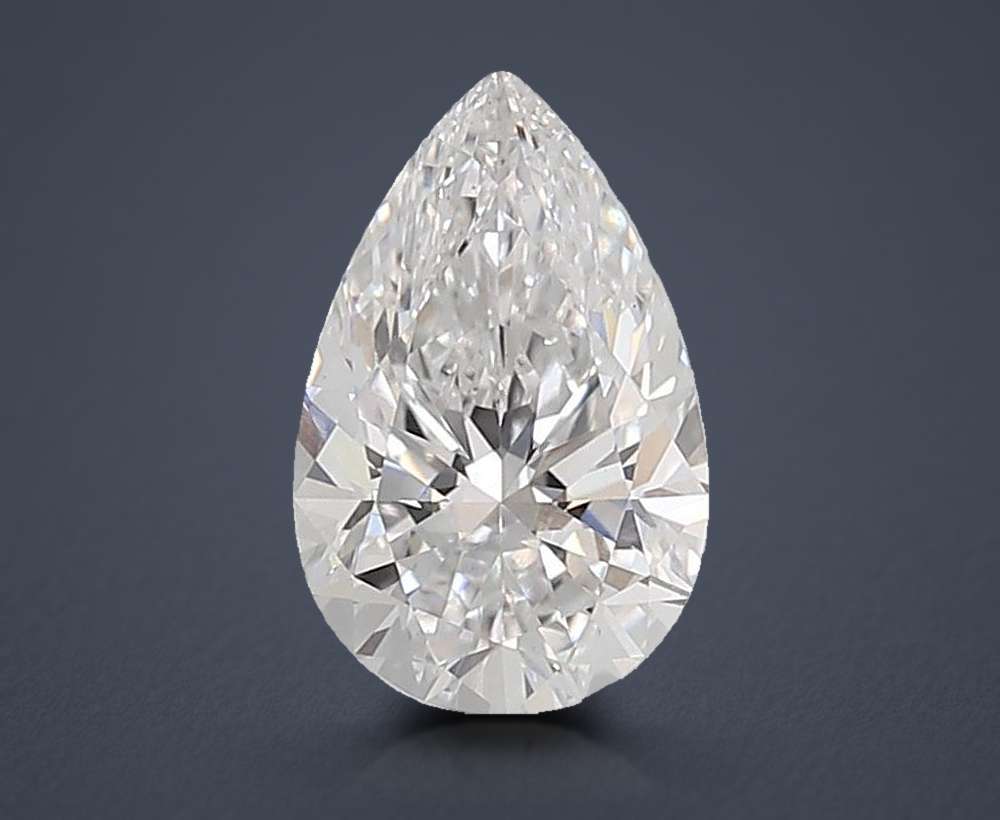 2.10ct D VS1 Rare Carat Ideal Cut Pear Lab Grown Diamond