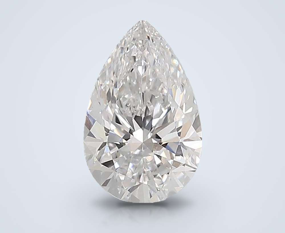 2.10ct D VS1 Rare Carat Ideal Cut Pear Lab Grown Diamond