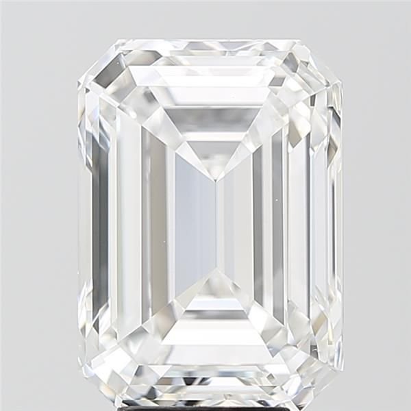 7.01ct F VS2 Rare Carat Ideal Cut Emerald Diamond