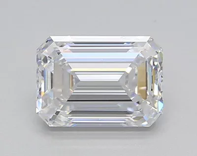 1.31ct D VS2 Rare Carat Ideal Cut Emerald Lab Grown Diamond