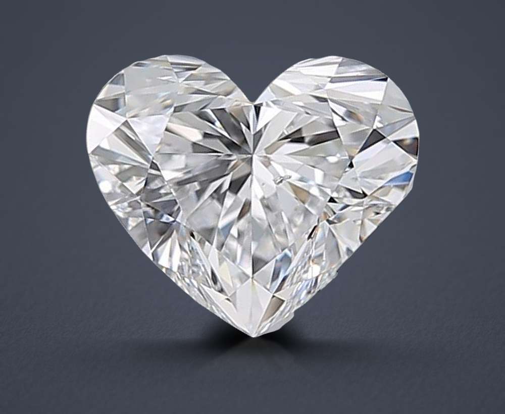 1.01ct D SI1 Rare Carat Ideal Cut Heart Diamond