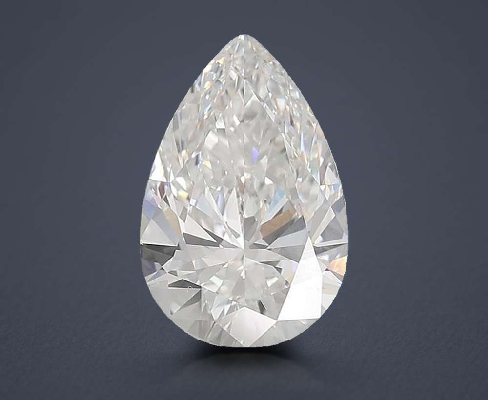 6.08ct F VVS2 Rare Carat Ideal Cut Pear Lab Grown Diamond