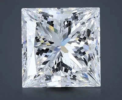 3.51ct D SI2 Rare Carat Ideal Cut Princess Diamond