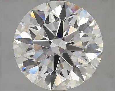 6.03ct F SI1 Rare Carat Ideal Cut Round Diamond